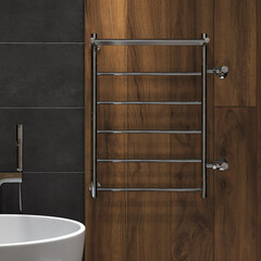 Полотенцесушитель водяной Indigo Line 800х500 мм лесенка с боковым подключением 500 мм справа с полкой хром - фото 3