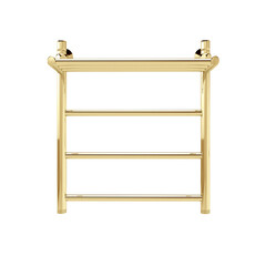 Полотенцесушитель водяной Indigo Line 600х500 мм лесенка с полкой золото - фото 1