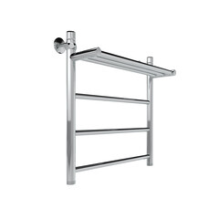 Полотенцесушитель водяной Indigo Line 600х500 мм лесенка с полкой хром - фото 4