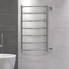 Полотенцесушитель водяной Indigo Arc 900х500 мм лесенка с боковым подключением 800 мм хром - фото 3