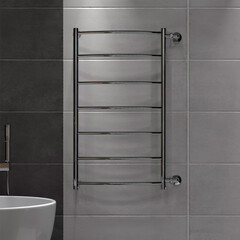 Полотенцесушитель водяной Indigo Arc 900х400 мм лесенка с боковым подключением 800 мм хром - фото 3