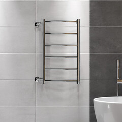 Полотенцесушитель водяной Indigo Arc 700х400 мм лесенка с боковым подключением 600 мм хром - фото 2