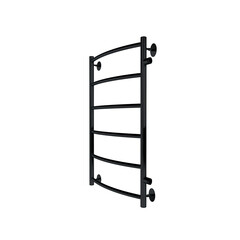 Полотенцесушитель водяной Indigo Arc 700х300 мм лесенка с боковым подключением 500 мм черный муар - фото 4