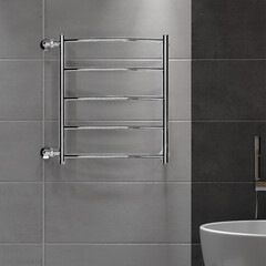 Полотенцесушитель водяной Indigo Arc 600х500 мм лесенка с боковым подключением 500 мм хром - фото 3