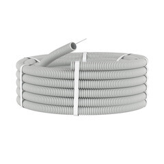 Труба гофрированная ПВХ 16 мм DKC легкая с зондом серая (100 м) (91916) - фото 2