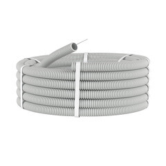 Труба гофрированная ПВХ 25 мм DKC легкая с зондом серая (50 м) (91925) - фото 3