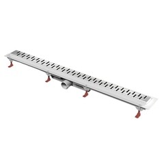 Изображение товара Лоток душевой MCH Medium с комбинированным затвором 850х60 мм d50 мм решетка из нержавеющей стали (CH850/50M)