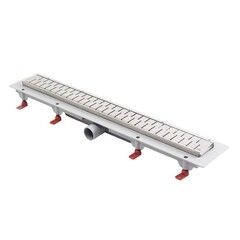 Изображение товара Лоток душевой MCH Medium с комбинированным затвором 650х60 мм d40 мм решетка из нержавеющей стали (CH650MN)