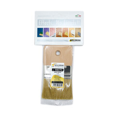 Мини-кисть плоская натуральная щетина деревянная ручка Boldrini 70х15 мм для всех типов ЛКМ на любой основе - фото 3