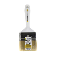 Кисть плоская натуральная щетина пластиковая ручка Boldrini 80х15 мм для всех типов ЛКМ на любой основе - фото 3
