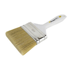 Кисть плоская натуральная щетина пластиковая ручка Boldrini 80х15 мм для всех типов ЛКМ на любой основе - фото 1