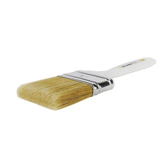 Кисть плоская натуральная щетина пластиковая ручка Boldrini 60х15 мм для всех типов ЛКМ на любой основе - фото 4