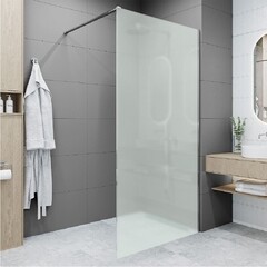 Душевая перегородка Ulitka Walk in Light серебро 100х195 см стекло матовое 8 мм (74104583) - фото 12