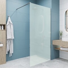 Душевая перегородка Ulitka Walk in Light серебро 90х195 см стекло матовое 8 мм (74104582) - фото 3