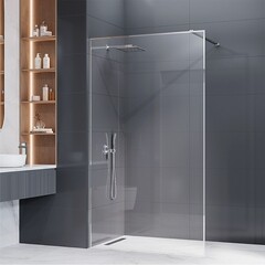 Душевая перегородка Ulitka Walk in Prisma хром 100х195 см стекло прозрачное 6 мм (74104208) - фото 3