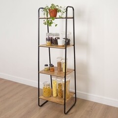 Стеллаж металлический 1470х450х385 мм черный ЗМИ Скандинавия 14 - фото 4