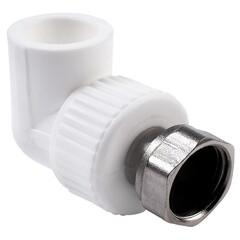 Изображение товара Угол полипропиленовый Lammin 25 мм х 3/4 ВР(г) с накидной гайкой (Lm31053025020)