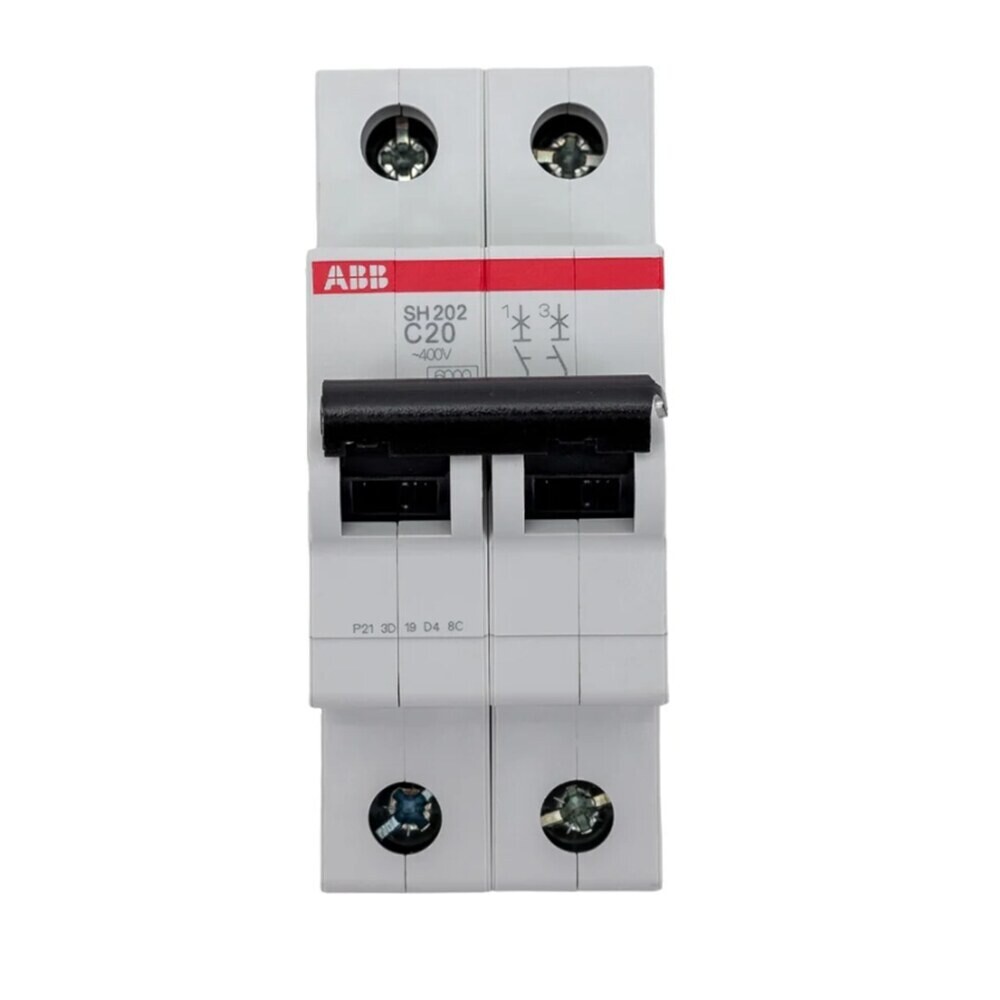 Автоматический выключатель модульный ABB SH202 2P 20А 6 кА 400 В (2CDS212001R0204)