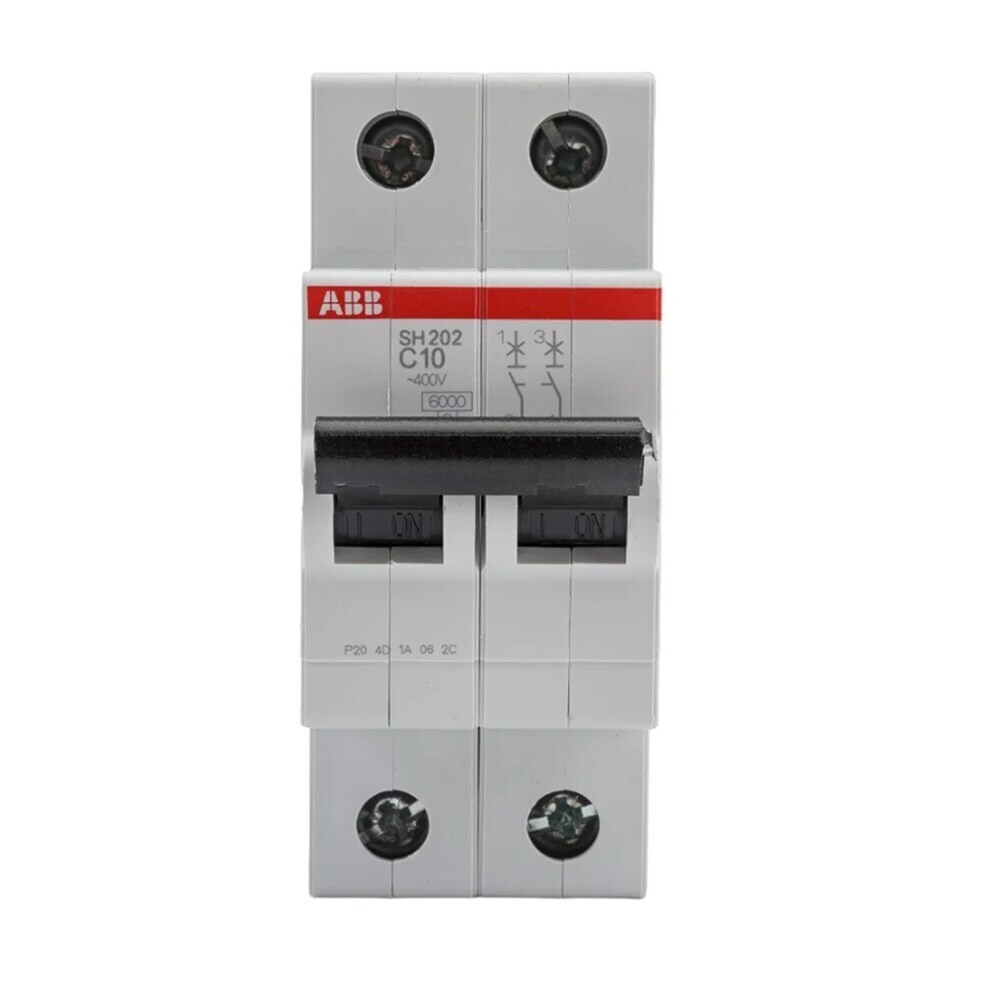 Автоматический выключатель модульный ABB SH202 2P 10А 6 кА 400 В (2CDS212001R0104)