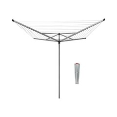 Сушилка для белья напольная Brabantia Topspinner 60 м 1920х2950х2950 мм серая металлик
