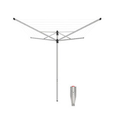 Сушилка для белья напольная Brabantia Lift-O-Matic SplitPole 40 м 1870х2710х2710 мм серая металлик