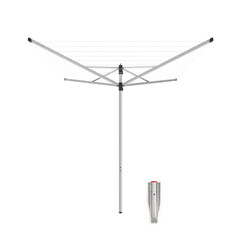 Сушилка для белья напольная Brabantia Lift-O-Matic SplitPole 40 м 1870х2710х2710 мм серая металлик