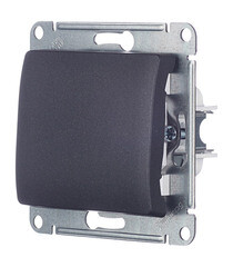 Выключатель Systeme Electric Glossa одноклавишный встраиваемый антрацит (GSL000711) - фото 4