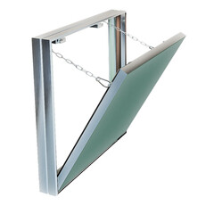 Люк ревизионный под плитку Хаммер Гиппократ-П алюминиевый 300х300 мм скрытый нажимной - фото 2