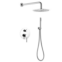 Душевая система Abber Emotion встраиваемая с верхним душем с лейкой хром (AF8818)