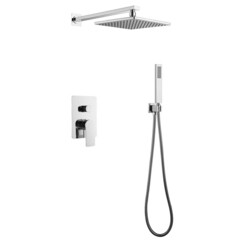 Душевая система Abber Weiss Insel встраиваемая с верхним душем с лейкой хром (AF8018)