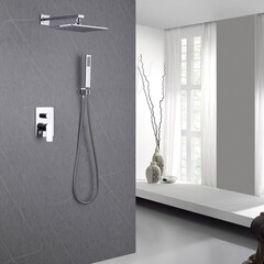 Душевая система Abber Weiss Insel встраиваемая с верхним душем с лейкой хром (AF8018) - фото 3