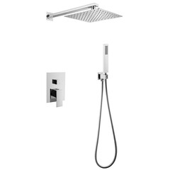 Душевая система Abber Daheim встраиваемая с верхним душем с лейкой хром (AF8219) - фото 1