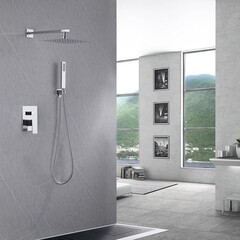 Душевая система Abber Daheim встраиваемая с верхним душем с лейкой хром (AF8219) - фото 3