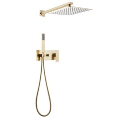 Душевая система Abber Daheim встраиваемая с верхним душем с лейкой золото матовое (AF8218G)