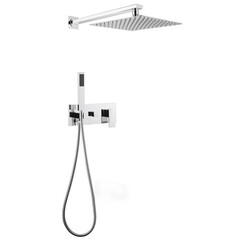 Душевая система Abber Daheim встраиваемая с верхним душем с лейкой хром (AF8218)