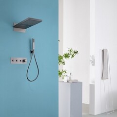 Душевая система Abber Rund встраиваемая с верхним душем с лейкой никель (AF8752NG) - фото 3