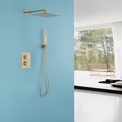 Душевая система Abber Daheim встраиваемая с верхним душем с лейкой золото матовое (AF8251G) - фото 3