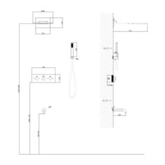 Душевая система Abber Wasser Kreis встраиваемая с верхним душем с лейкой с изливом розовое золото (AF8150RG) - фото 2