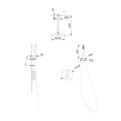 Душевая система Abber Wasser Kreis встраиваемая с верхним душем с лейкой розовое золото (AF8121RG) - фото 3