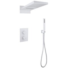 Душевая система Abber Weiss Insel встраиваемая с верхним душем с лейкой белая (AF8052W)