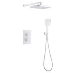 Душевая система Abber Weiss Insel встраиваемая с верхним душем с лейкой белая (AF8051W)