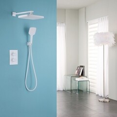 Душевая система Abber Weiss Insel встраиваемая с верхним душем с лейкой белая (AF8051W) - фото 3