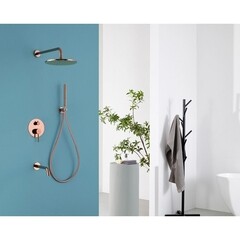 Душевая система Abber Wasser Kreis встраиваемая с верхним душем с лейкой с изливом розовое золото (AF8117RG) - фото 3