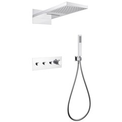 Душевая система Abber Rund встраиваемая с верхним душем с лейкой хром (AF8752)