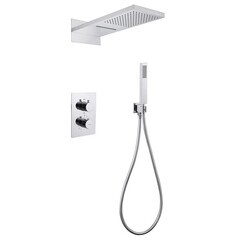 Душевая система Abber Weiss Insel встраиваемая с верхним душем с лейкой хром (AF8052)