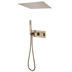 Душевая система Abber Daheim встраиваемая с верхним душем с лейкой золото матовое (AF8255G)