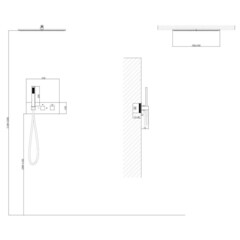 Душевая система Abber Daheim встраиваемая с верхним душем с лейкой хром (AF8255) - фото 2