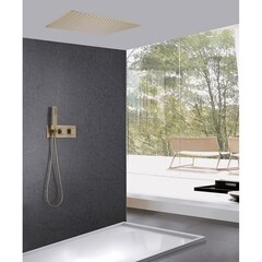 Душевая система Abber Daheim встраиваемая с верхним душем с лейкой золото матовое (AF8255G) - фото 2