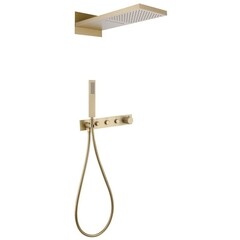 Душевая система Abber Rund встраиваемая с верхним душем с лейкой золото матовое (AF8752G)