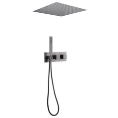 Душевая система Abber Daheim встраиваемая с верхним душем с лейкой никель (AF8255NG)